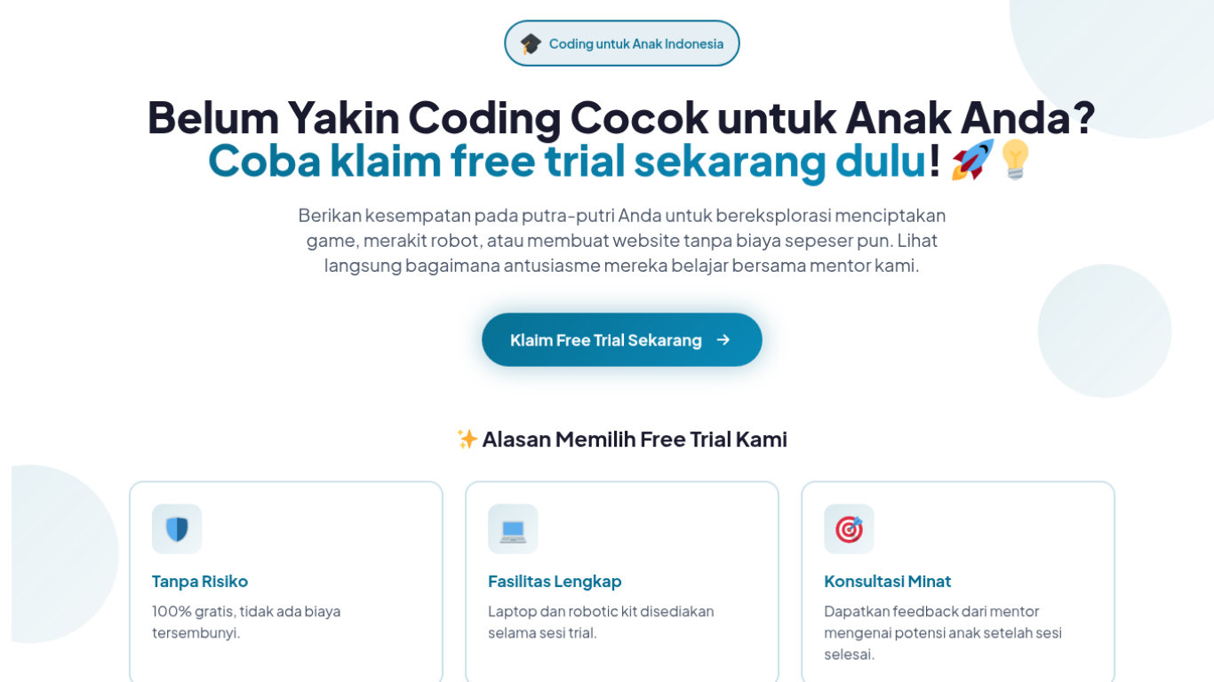 Free Trial Class — Robocode Education
